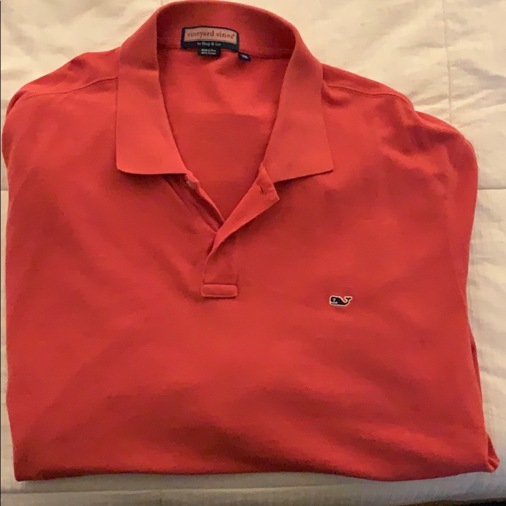 Vineyard Vine XXL Long sleeve Polo - orange